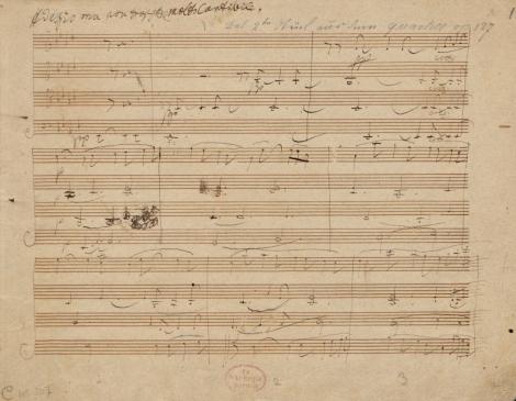 Zdjęcie nr 5 (26)
                                	                                   Ludwig van Beethoven: Kwartet smyczkowy Es-dur op. 127, część 2.  
Autograf. 1822–1825. 
Berol. Mus. ms. autogr. Beethoven, Artaria 207
                                  