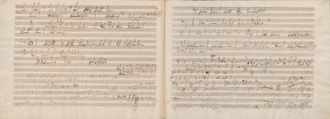 Zdjęcie nr 11 (26)
                                	                                   Ludwig van Beethoven: Szkicownik do „Eroiki”. 
Autograf. 1803–1804. 
Berol. Mus. ms. autogr. Beethoven, Landsberg 6
                                  