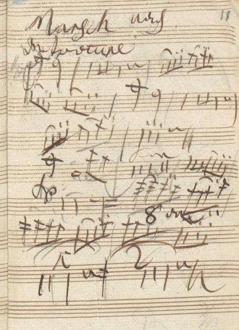 Zdjęcie nr 15 (26)
                                	                                   Ludwig van Beethoven: Szkicownik. 
Autograf. 1815. 
Berol. Mus. ms. autogr. Beethoven, Mendelssohn 1
                                  